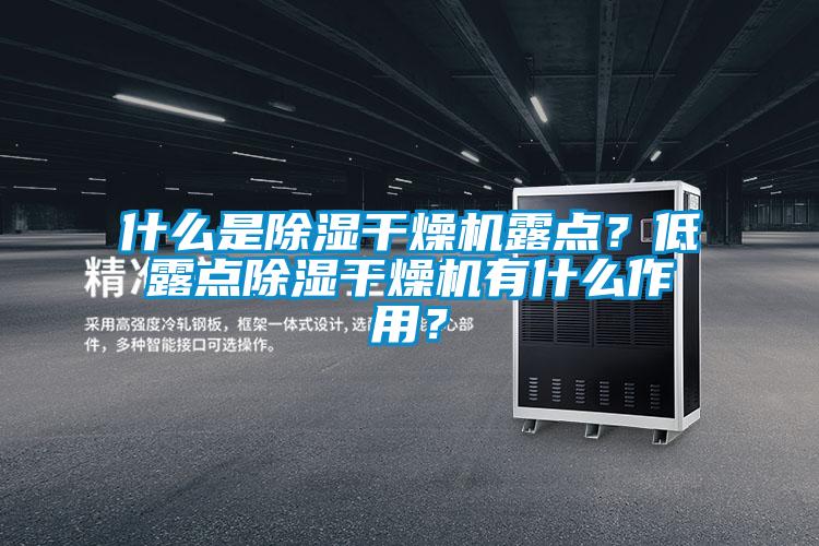 什么是除濕干燥機露點？低露點除濕干燥機有什么作用？