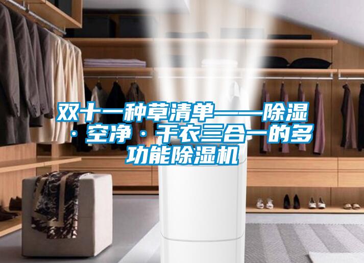 雙十一種草清單——除濕·空凈·干衣三合一的多功能除濕機(jī)