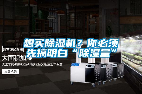 想買除濕機？你必須先搞明白“除濕量”