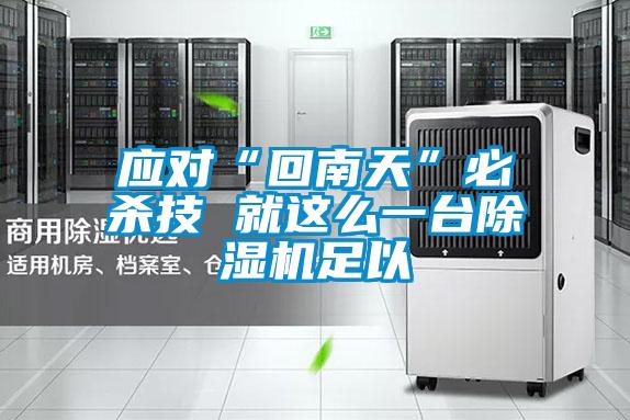 應(yīng)對(duì)“回南天”必殺技 就這么一臺(tái)除濕機(jī)足以