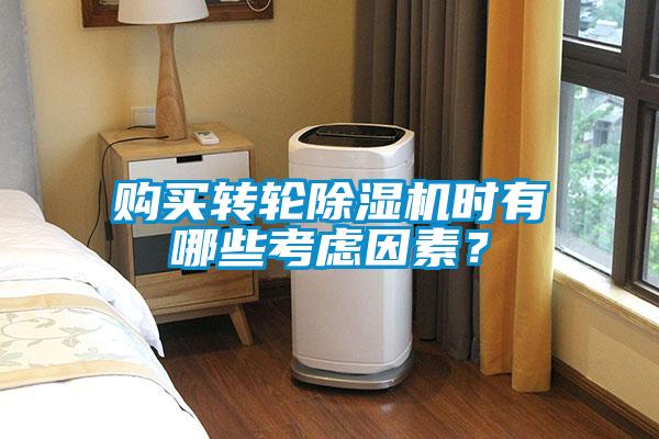 購(gòu)買轉(zhuǎn)輪除濕機(jī)時(shí)有哪些考慮因素？