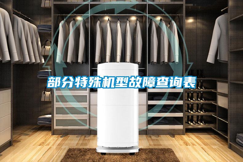 部分特殊機型故障查詢表