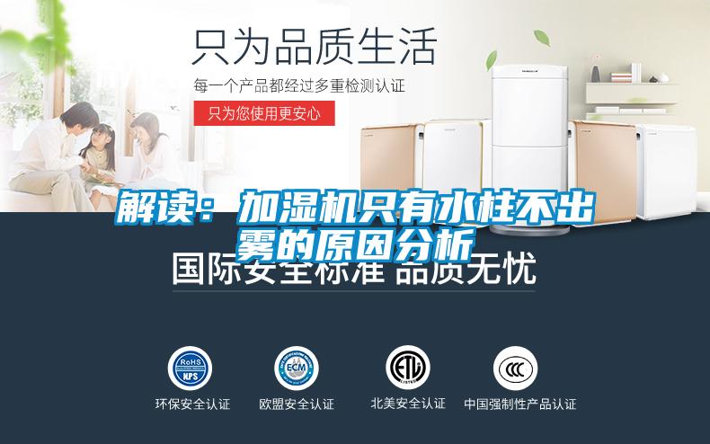 解讀：加濕機(jī)只有水柱不出霧的原因分析