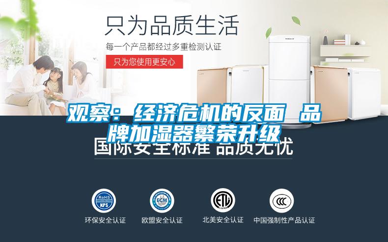 觀察：經(jīng)濟(jì)危機(jī)的反面 品牌加濕器繁榮升級