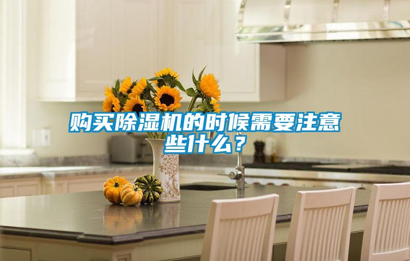 購買除濕機的時候需要注意些什么？