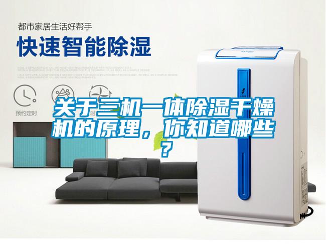 關(guān)于三機一體除濕干燥機的原理，你知道哪些？