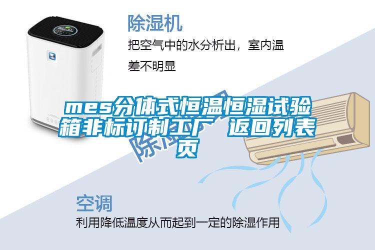 mes分體式恒溫恒濕試驗箱非標(biāo)訂制工廠 返回列表頁