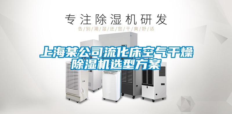 上海某公司流化床空氣干燥除濕機(jī)選型方案