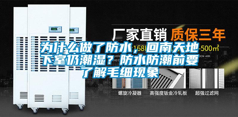 為什么做了防水，回南天地下室仍潮濕？防水防潮前要了解毛細現(xiàn)象