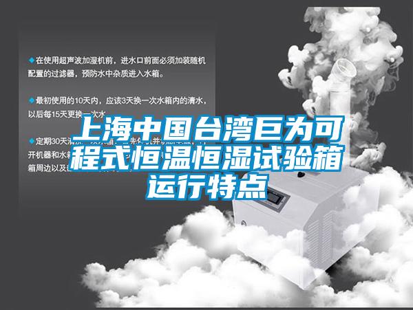 上海中國臺灣巨為可程式恒溫恒濕試驗箱運行特點