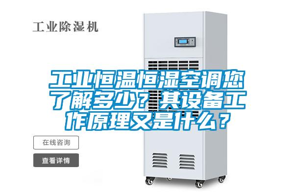 工業(yè)恒溫恒濕空調(diào)您了解多少？其設備工作原理又是什么？