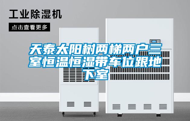 天泰太陽(yáng)樹(shù)兩梯兩戶三室恒溫恒濕帶車(chē)位跟地下室