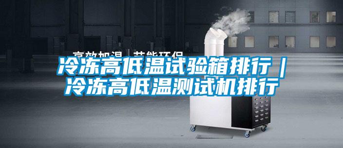 冷凍高低溫試驗(yàn)箱排行｜冷凍高低溫測(cè)試機(jī)排行
