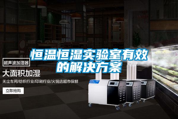 恒溫恒濕實(shí)驗室有效的解決方案