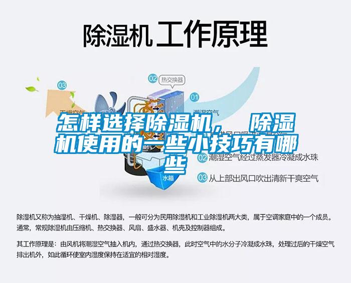 怎樣選擇除濕機(jī)， 除濕機(jī)使用的一些小技巧有哪些
