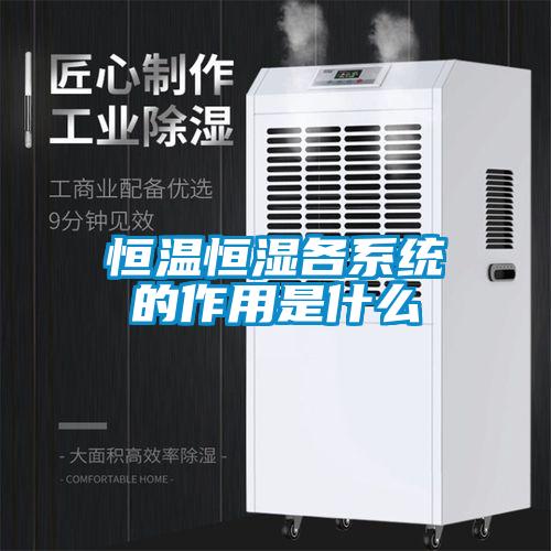 恒溫恒濕各系統(tǒng)的作用是什么
