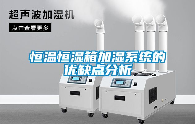 恒溫恒濕箱加濕系統(tǒng)的優(yōu)缺點分析