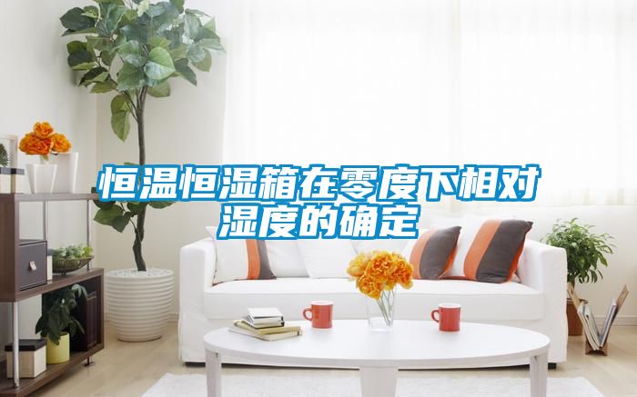 恒溫恒濕箱在零度下相對(duì)濕度的確定
