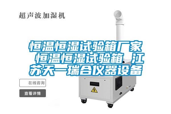 恒溫恒濕試驗箱廠家 恒溫恒濕試驗箱 江蘇天一瑞合儀器設(shè)備