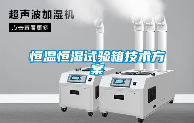 恒溫恒濕試驗箱技術(shù)方案