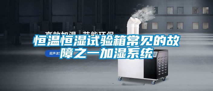 恒溫恒濕試驗箱常見的故障之一加濕系統(tǒng)