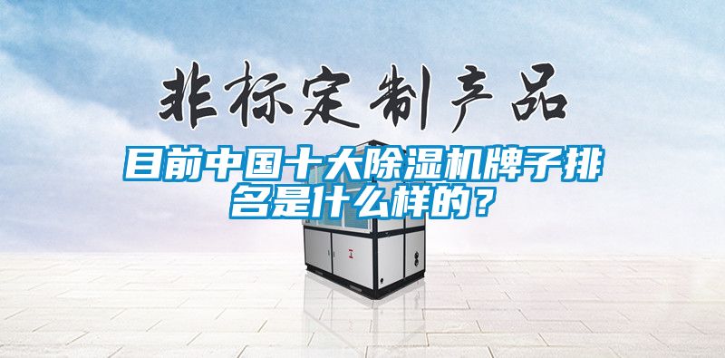 目前中國十大除濕機牌子排名是什么樣的？
