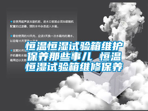 恒溫恒濕試驗箱維護保養(yǎng)那些事兒 恒溫恒濕試驗箱維修保養(yǎng)