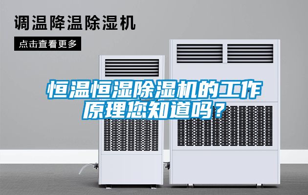 恒溫恒濕除濕機的工作原理您知道嗎？