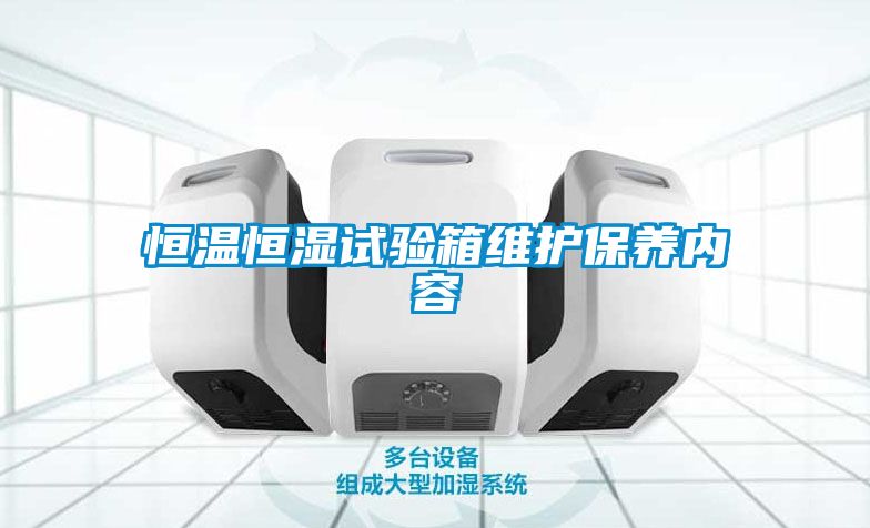 恒溫恒濕試驗箱維護(hù)保養(yǎng)內(nèi)容