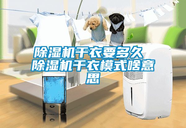 除濕機(jī)干衣要多久 除濕機(jī)干衣模式啥意思