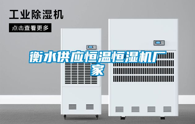 衡水供應恒溫恒濕機廠家