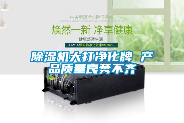 除濕機大打凈化牌 產(chǎn)品質量良莠不齊