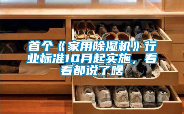 首個《家用除濕機》行業(yè)標(biāo)準(zhǔn)10月起實施，看看都說了啥