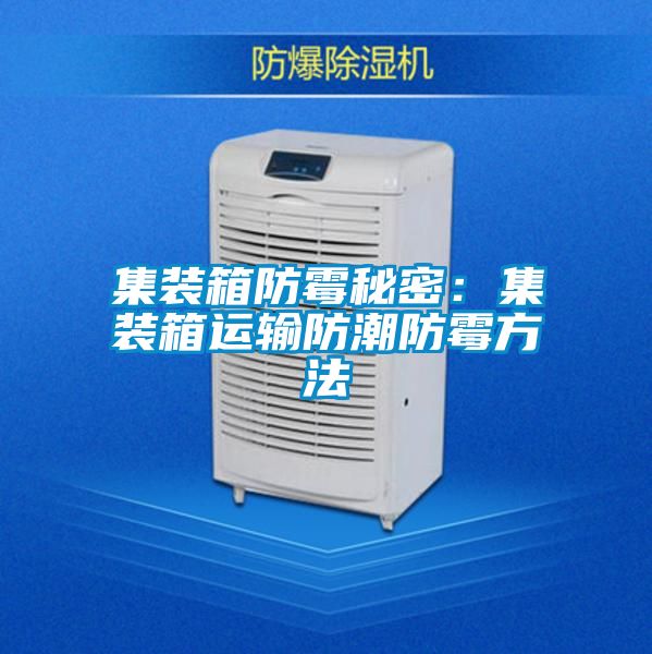 集裝箱防霉秘密：集裝箱運(yùn)輸防潮防霉方法