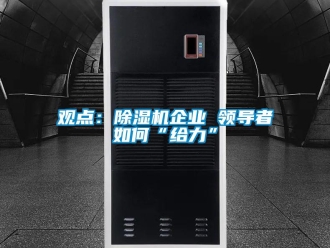 常見問題觀點：除濕機企業(yè) 領導者如何“給力”