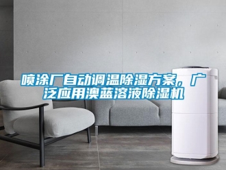 行業(yè)新聞噴涂廠自動調(diào)溫除濕方案，廣泛應(yīng)用澳藍溶液除濕機