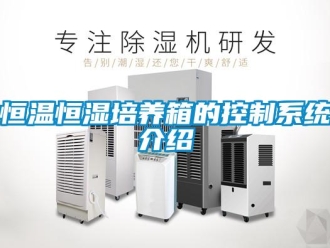 知識百科恒溫恒濕培養(yǎng)箱的控制系統(tǒng)介紹