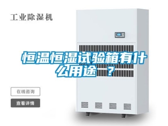 知識百科恒溫恒濕試驗(yàn)箱有什么用途 ？