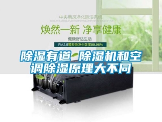 行業(yè)新聞除濕有道 除濕機(jī)和空調(diào)除濕原理大不同