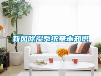 知識百科新風除濕系統(tǒng)基本知識