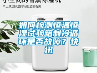 知識(shí)百科如何檢測恒溫恒濕試驗(yàn)箱制冷循環(huán)是否故障？快訊