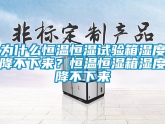 知識百科為什么恒溫恒濕試驗箱濕度降不下來？恒溫恒濕箱濕度降不下來
