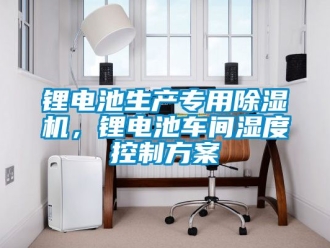企業(yè)新聞鋰電池生產(chǎn)專用除濕機(jī)，鋰電池車間濕度控制方案