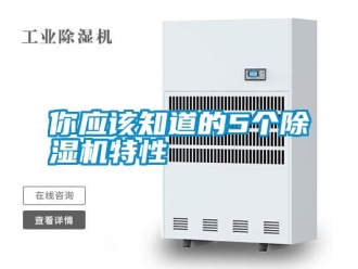行業(yè)新聞你應(yīng)該知道的5個除濕機(jī)特性