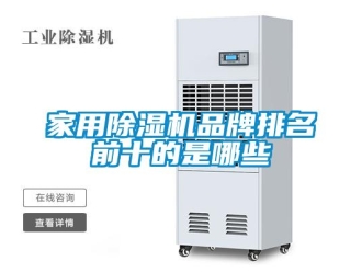 企業(yè)新聞家用除濕機品牌排名前十的是哪些