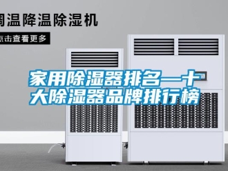 行業(yè)新聞家用除濕器排名—十大除濕器品牌排行榜