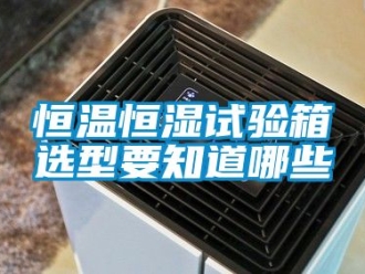 知識百科恒溫恒濕試驗(yàn)箱選型要知道哪些