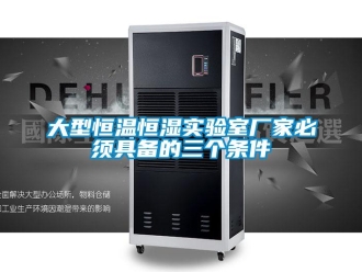 知識百科大型恒溫恒濕實(shí)驗(yàn)室廠家必須具備的三個條件