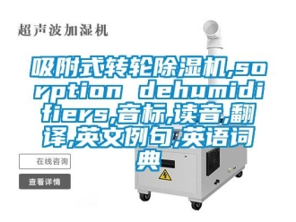 常見問題吸附式轉(zhuǎn)輪除濕機(jī),sorption dehumidifiers,音標(biāo),讀音,翻譯,英文例句,英語詞典