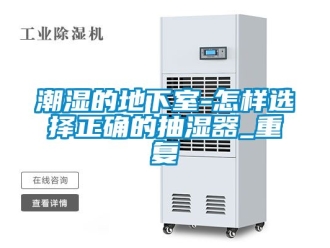 企業(yè)新聞潮濕的地下室-怎樣選擇正確的抽濕器_重復